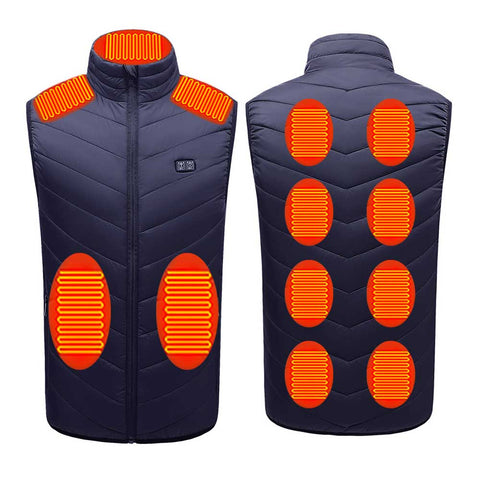 Lesmart Heated Vest for Men, USB Charging 13 Heating Panels