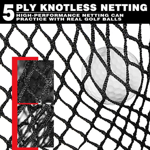 5 Ply-Knotless Upgraded 10' x 7' Golf Hitting Net | Lesmart