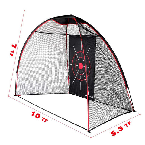 5 Ply-Knotless Upgraded 10' x 7' Golf Hitting Net | Lesmart
