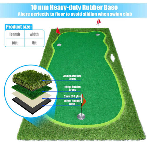 Lesmart Large Golf Practice Putting Green Mat