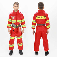 Lesmart Kids Fireman Coat and Pants, Treated With Fire And Heat Retardants