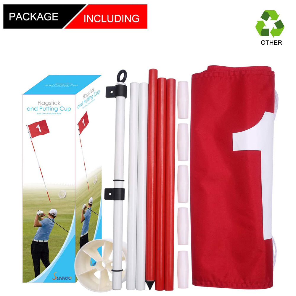 Lesmart Putting Green Flags (with Practice Hole Cup)