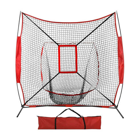 7'×7' Baseball Softball Practice Net with Strike Zone