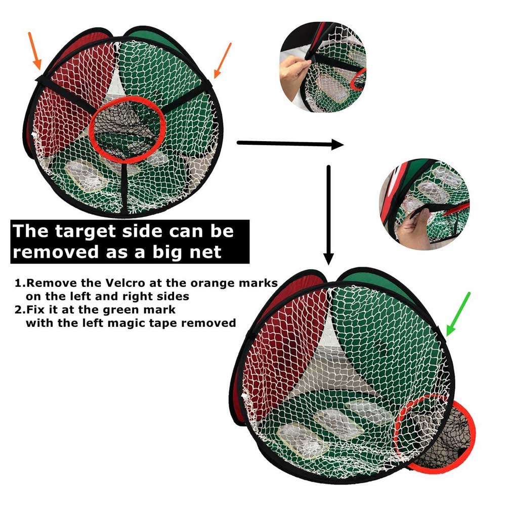 Lesmart Pop Up Golf Chipping Net 4 in 1