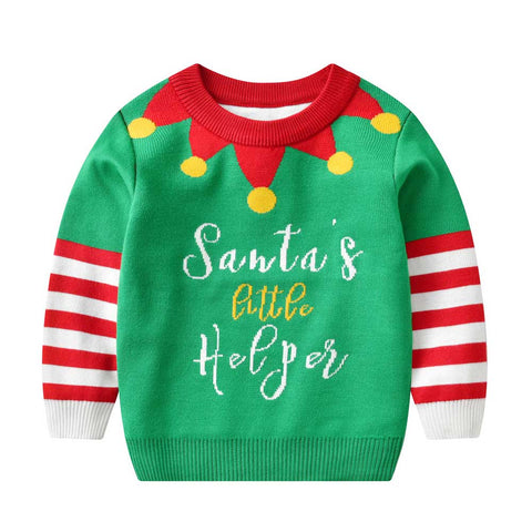 Girls Boys Knit Dinosaur Ugly Christmas Sweater