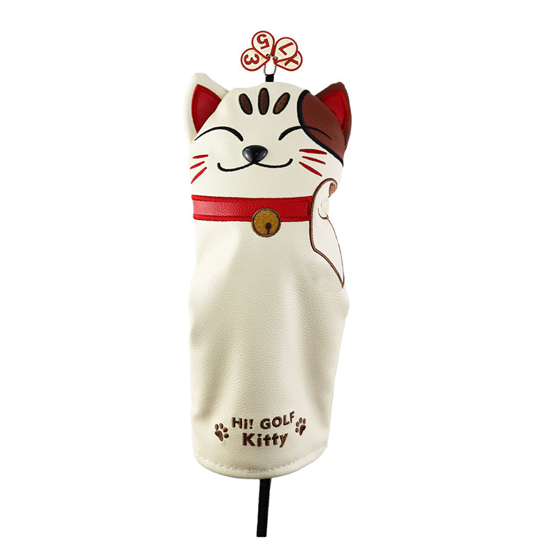 Lesmart Golf Kitty Cartoon Cat Head Covers