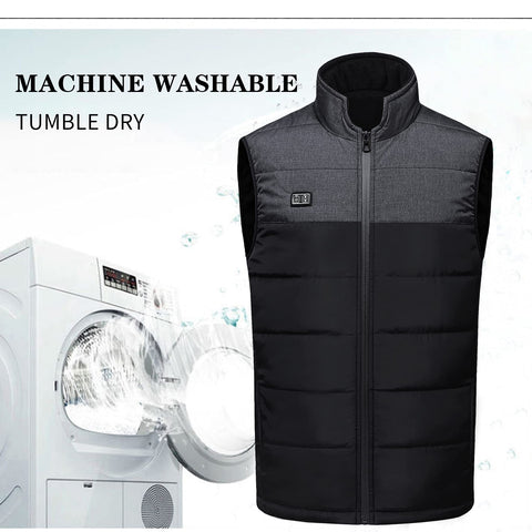 Lesmart Men's USB Lightweight Heated Vest, 9 Heating Zones