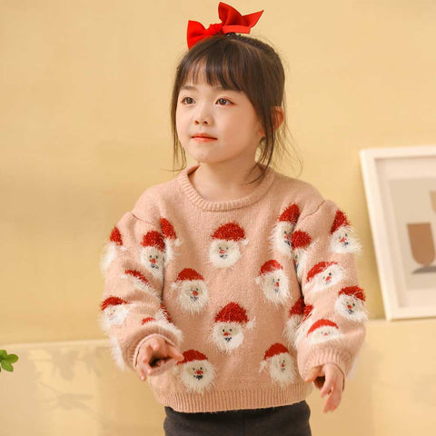 Lesmart Kid's Long Sleeve Knit Christmas Sweater Tops
