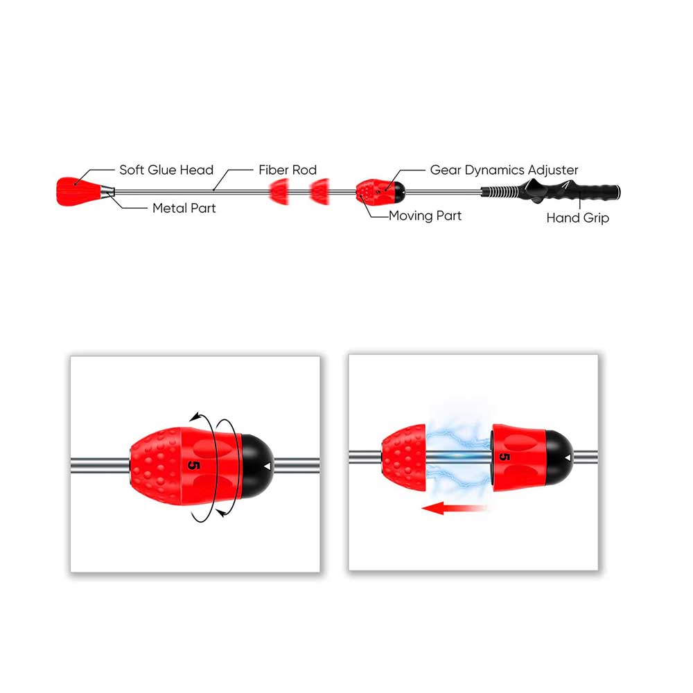 Lesmart Golf Swing Trainer Aid &Unique Adjustable Magnetic Separation Structure