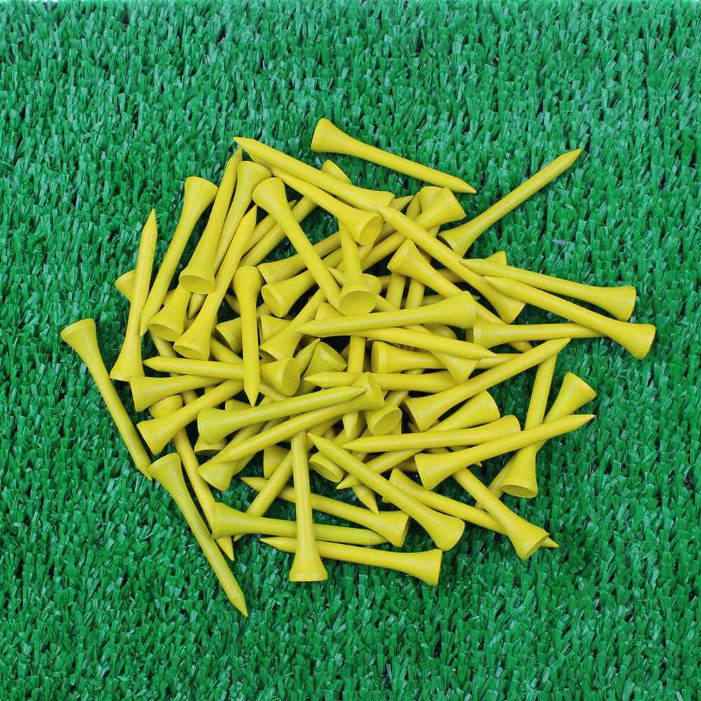 Lesmart 100Pcs Professional Bamboo Golf Tees 2-3/4 Inch