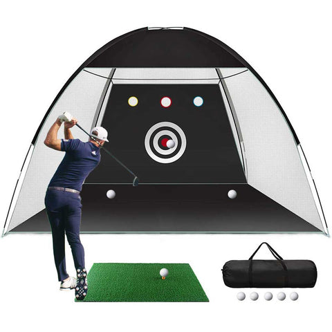 Lesmart 10x7ft Golf Hitting Training Aids Nets with Target Set