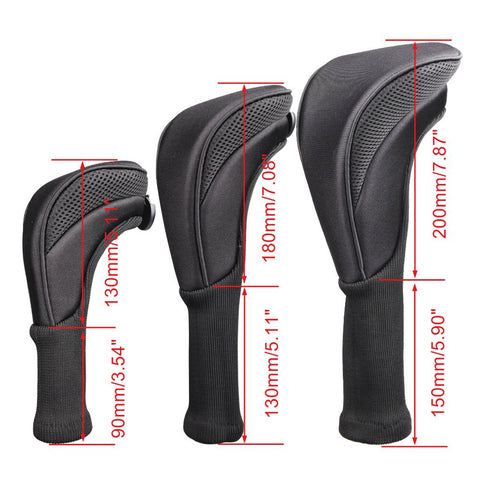 Lesmart 1 3 5 Fairway Woods Long Neck Knit Headcovers