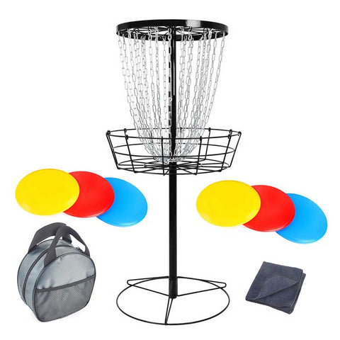 Lesmart 24-Chain Portable Disc Golf Basket Target