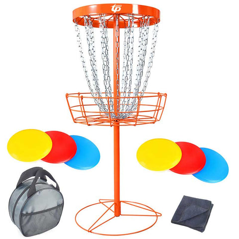 Lesmart 24-Chain Portable Disc Golf Basket Target