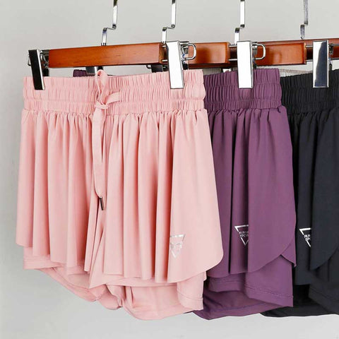 Lesmart 2 in 1 Flowy Gym Running Skirt