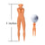 Lesmart 3" Nude Woman Plastic Golf Tees