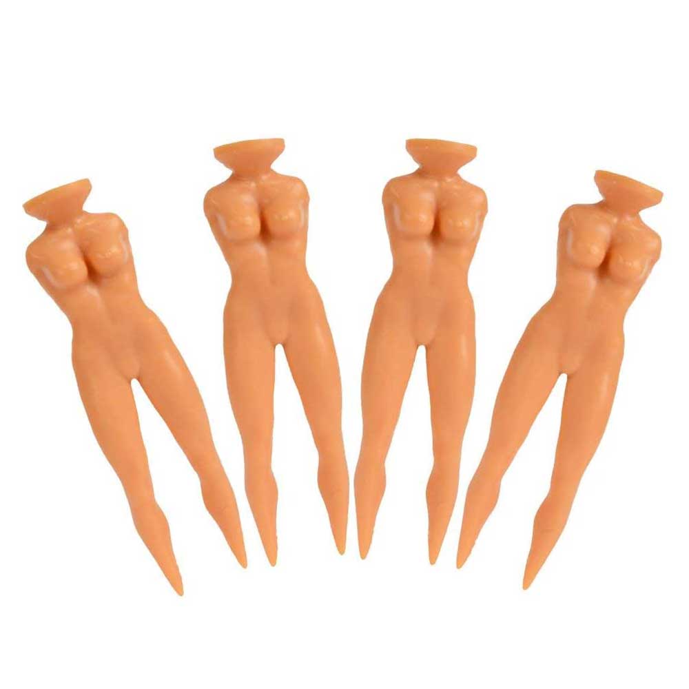 Lesmart 3" Nude Woman Plastic Golf Tees