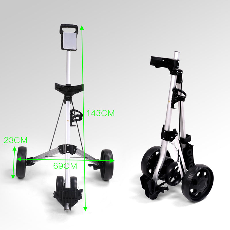 Lesmart 4-Wheel Foldable Golf Pull Cart with Score Board