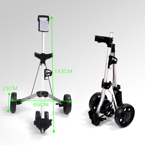 Lesmart 4-Wheel Foldable Golf Pull Cart with Score Board