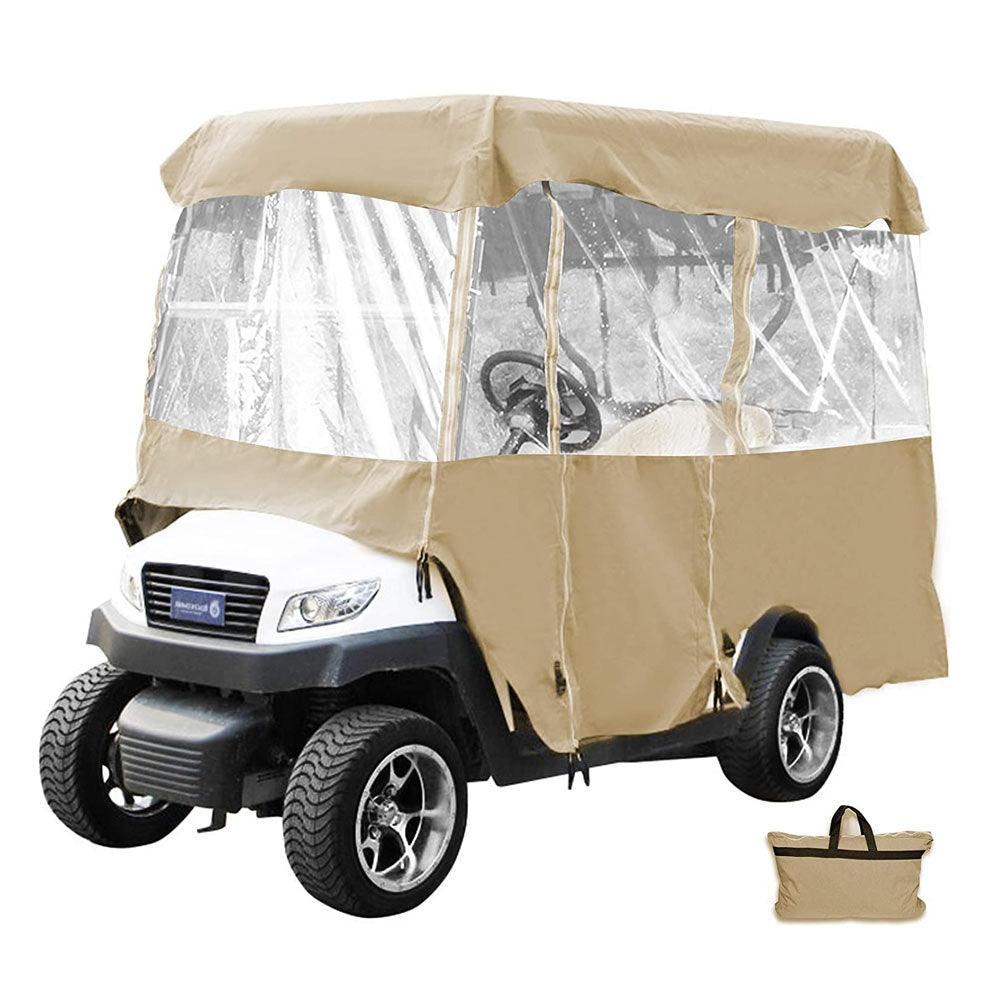 Lesmart 4 Passenger 300D Waterproof Sunproof Golf Cart Cover Roof