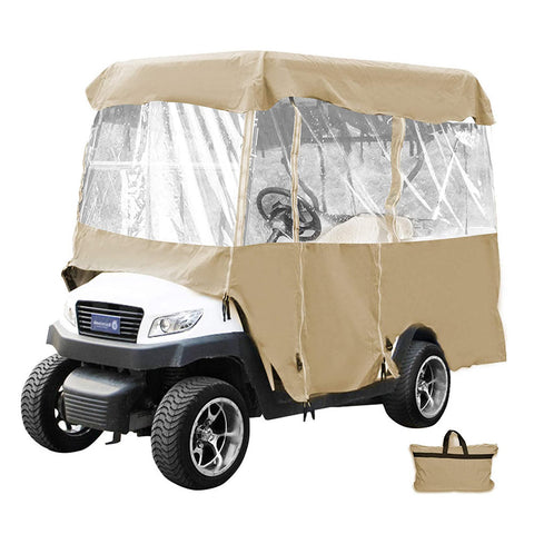 Lesmart 4 Passenger 300D Waterproof Sunproof Golf Cart Cover Roof