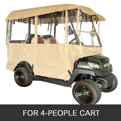 Lesmart 4 Passenger 300D Waterproof Sunproof Golf Cart Cover Roof
