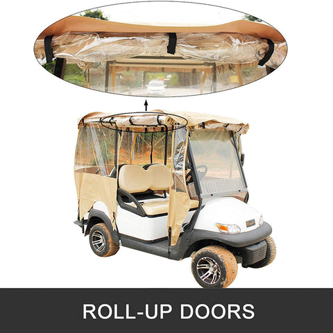 Lesmart 4 Passenger 300D Waterproof Sunproof Golf Cart Cover Roof
