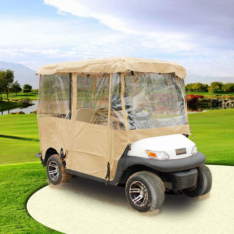Lesmart 4 Passenger 300D Waterproof Sunproof Golf Cart Cover Roof