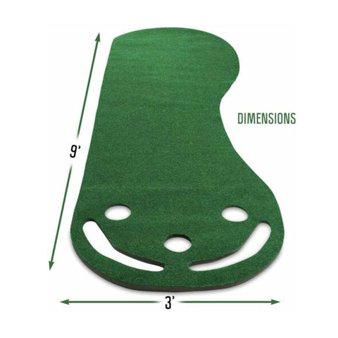 Lesmart 5 Hole Portable Golf Putting Mat, 9 x 3 feet