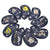 Lesmart 9pcs Synthetic Leather Golf Iron Cat Headcovers Set