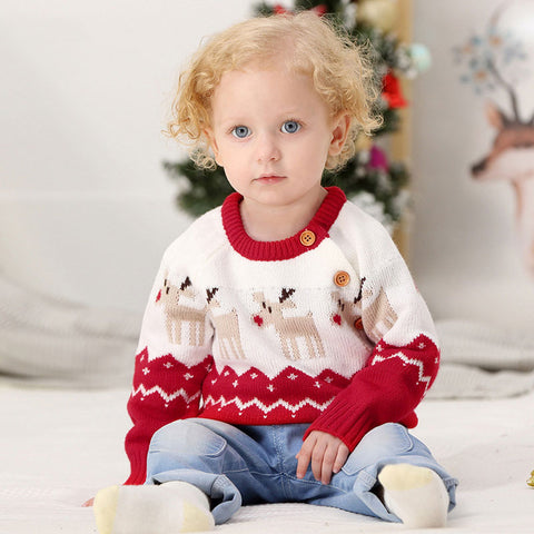 Lesmart Baby Christmas Sweater Reindeer Outfit