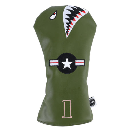Lesmart Cartoon Shark Design Synthetic Leather Golf Head Cover