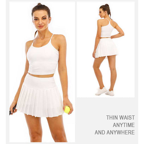 Lesmart Casual Mini Pleated Skater Skirt