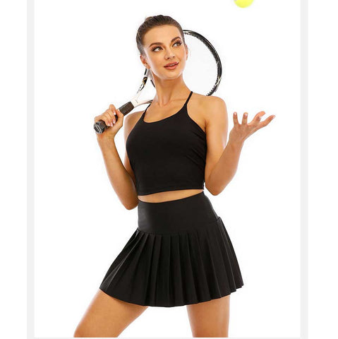 Lesmart Casual Mini Pleated Skater Skirt