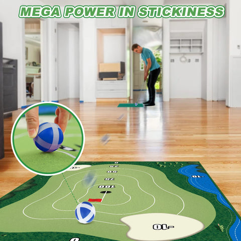 Lesmart Chipping Golf Game Mat for Adults and Family Kids