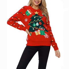 Lesmart Christmas Tree Knit Ugly Christmas Sweater