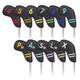 Lesmart Colorful Number Embroidered PU Golf Iron Covers