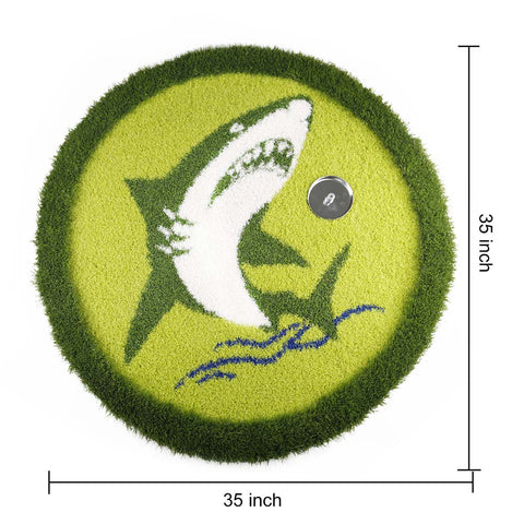Lesmart Evil Shark Floating Golf Green, Exclusive Golf Gift