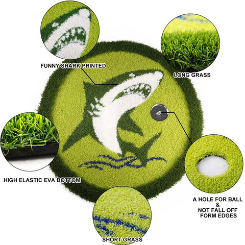 Lesmart Evil Shark Floating Golf Green, Exclusive Golf Gift