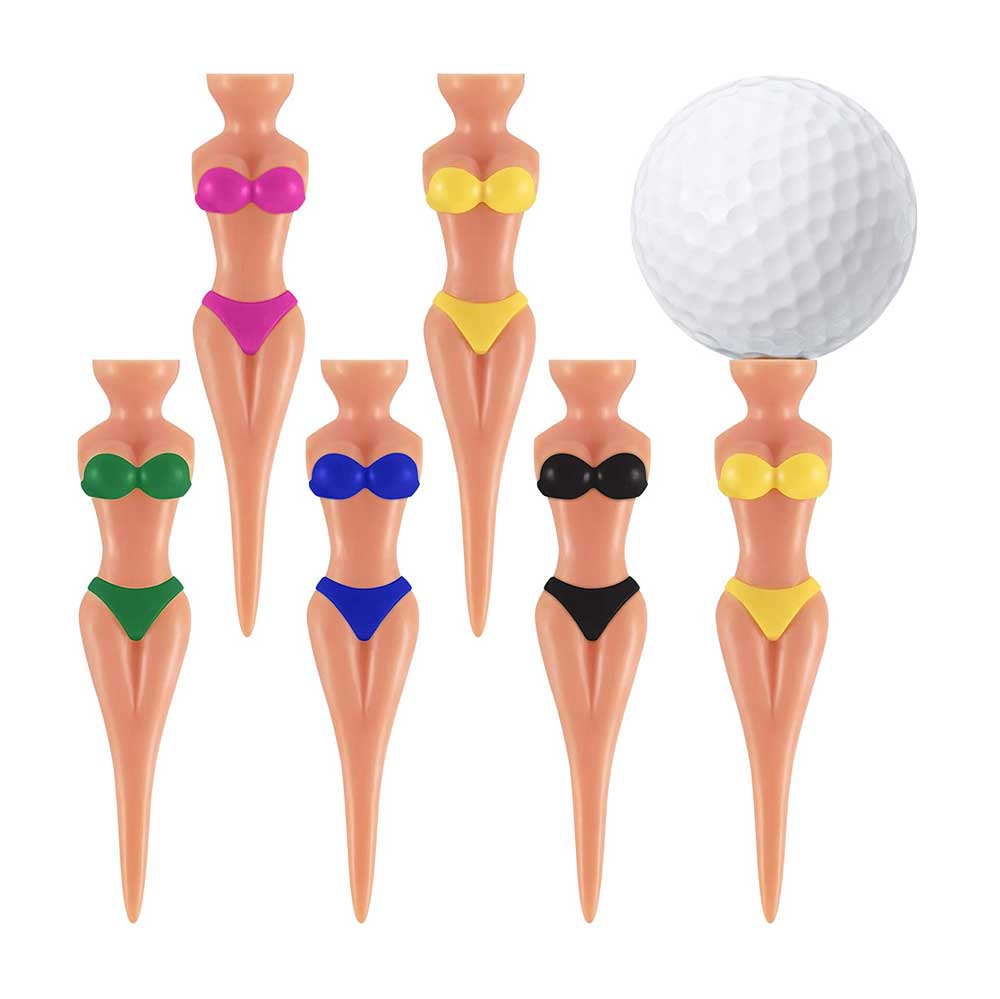 Lesmart Funny Lady Bikini Golf Tees, 76 mm/ 3 Inch (30 pcs)