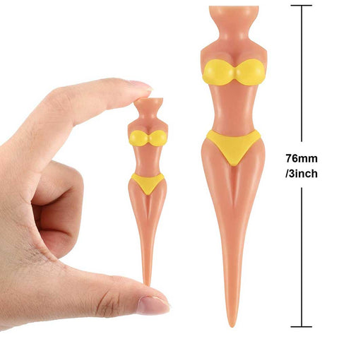 Lesmart Funny Lady Bikini Golf Tees, 76 mm/ 3 Inch (30 pcs)