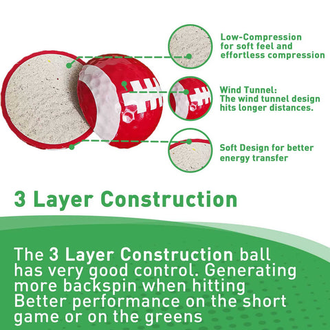 Lesmart Funny Novelty Golf Balls 6 Packs
