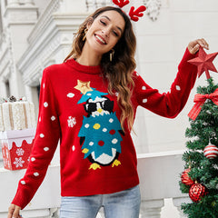 Lesmart Funny Penguin Ugly Christmas Sweater