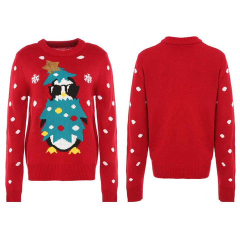 Lesmart Funny Penguin Ugly Christmas Sweater