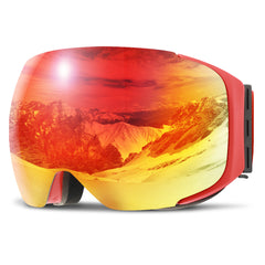Lesmart G2 Magnetic Snowboard/Polarized OTG UV400 Skiing Goggles