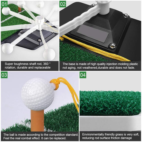 Lesmart Golf Practice Swing Mat Golf Power Trainer