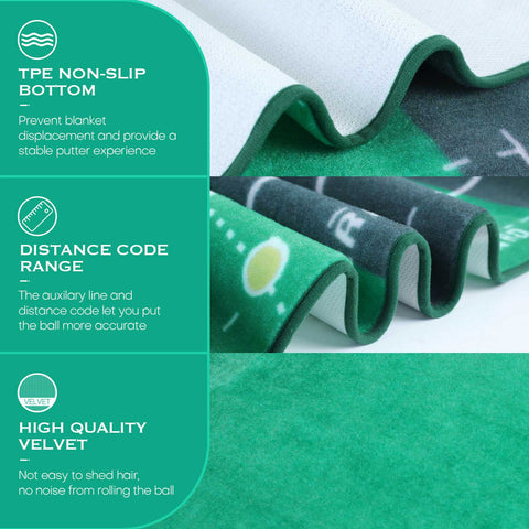 Lesmart Golf Putting Green Golf Trainer Aid