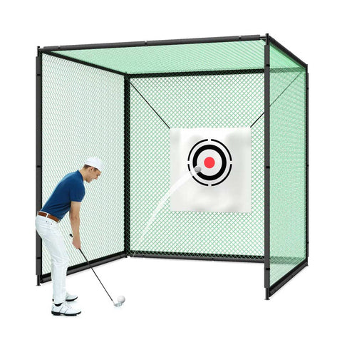 Lesmart Golf Steel Metal Golf Net Cage with Hitting Nets and Targets
