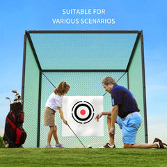 Lesmart Golf Steel Metal Golf Net Cage with Hitting Nets and Targets
