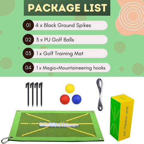 Lesmart Golf Training Mat for Swing Detection Batting